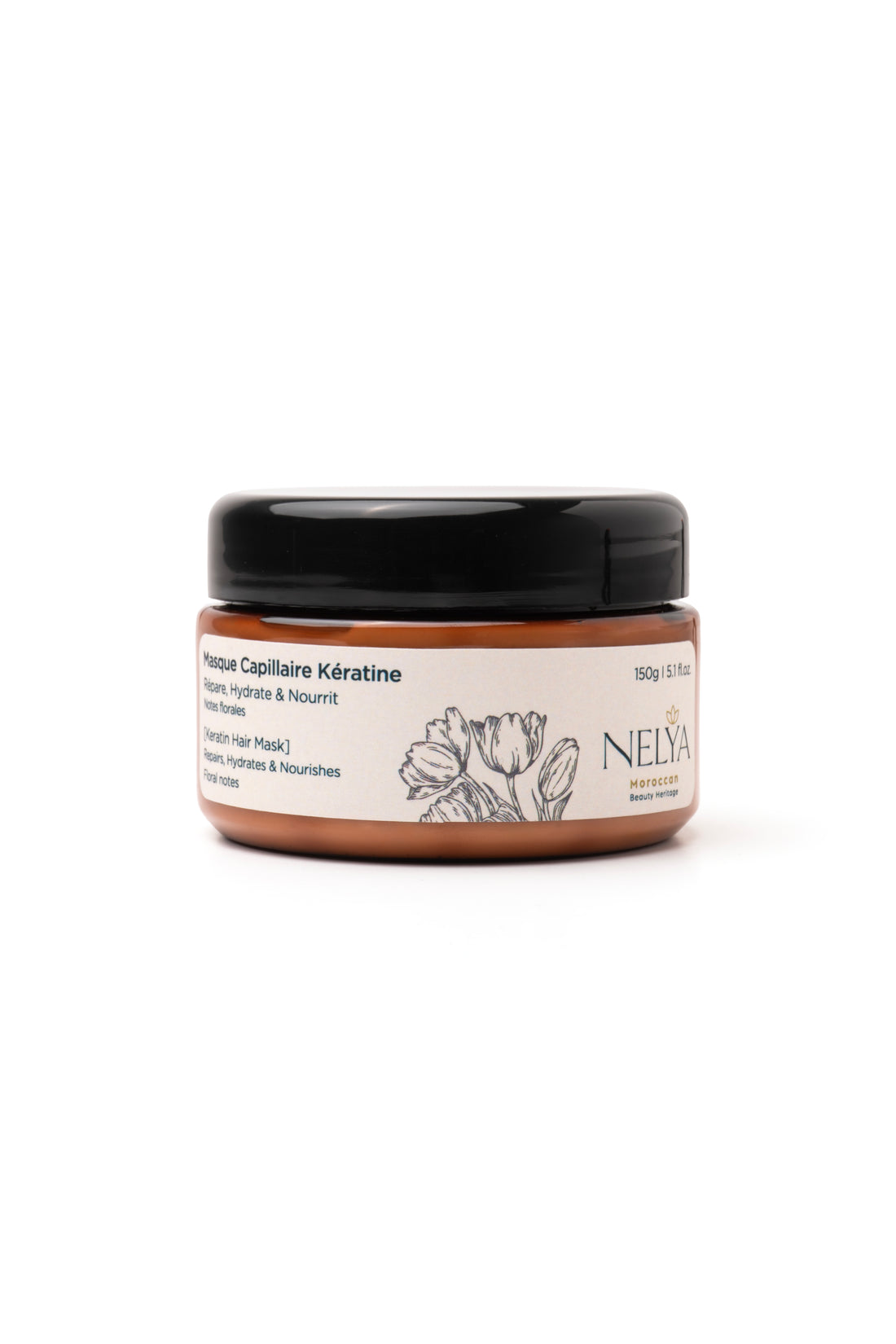 Masque Capillaire Kératine Floral - Répare, Hydrate &amp; Nourrit
