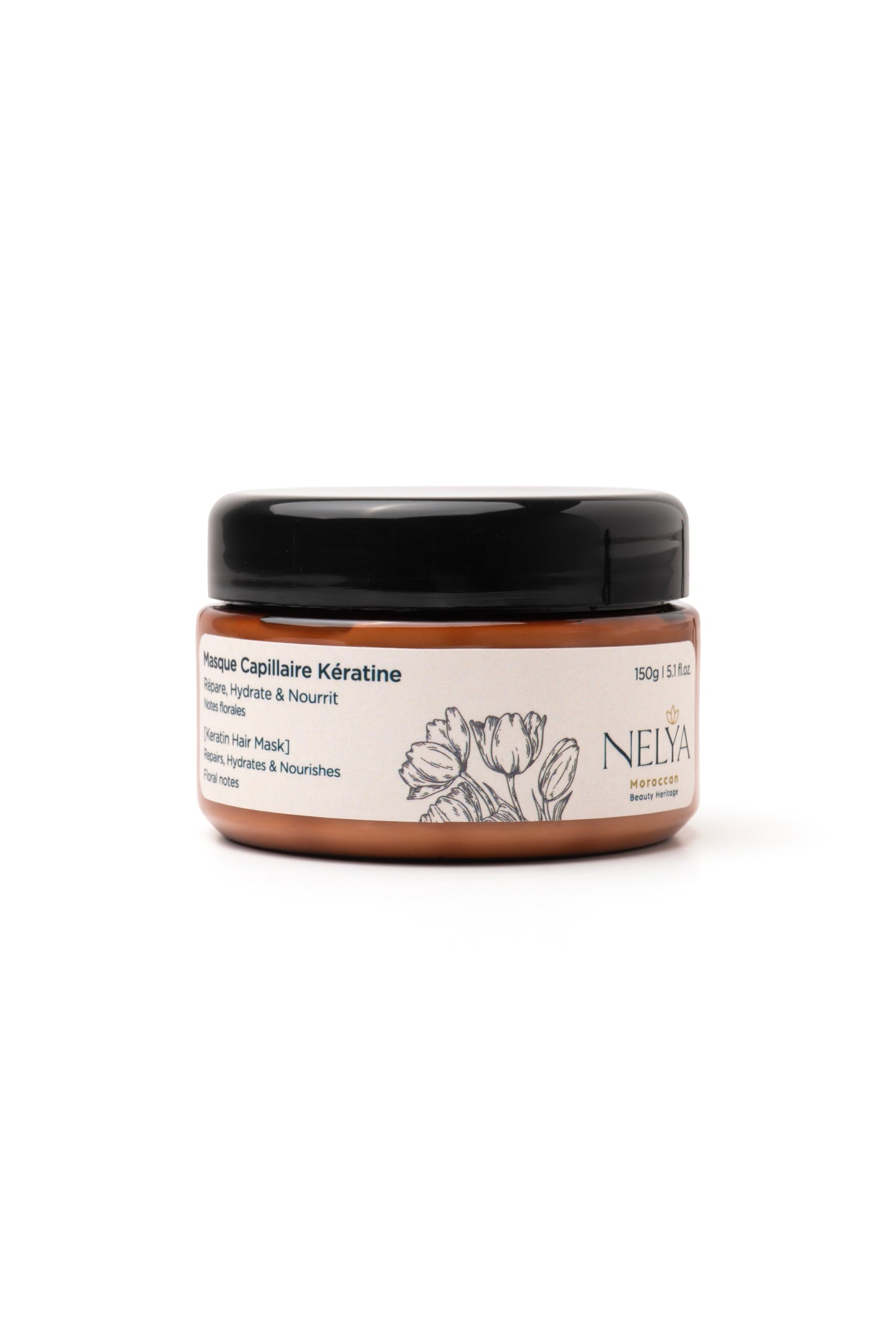Masque Capillaire Kératine Floral - Répare, Hydrate &amp; Nourrit